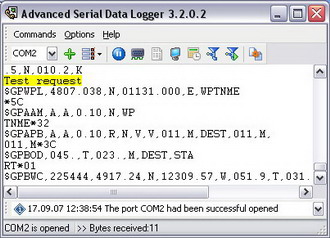 RS232 Logger AX screen shot