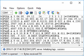 RS232 logger. Main window.