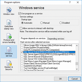 RS232 Data Logger - Service Mode